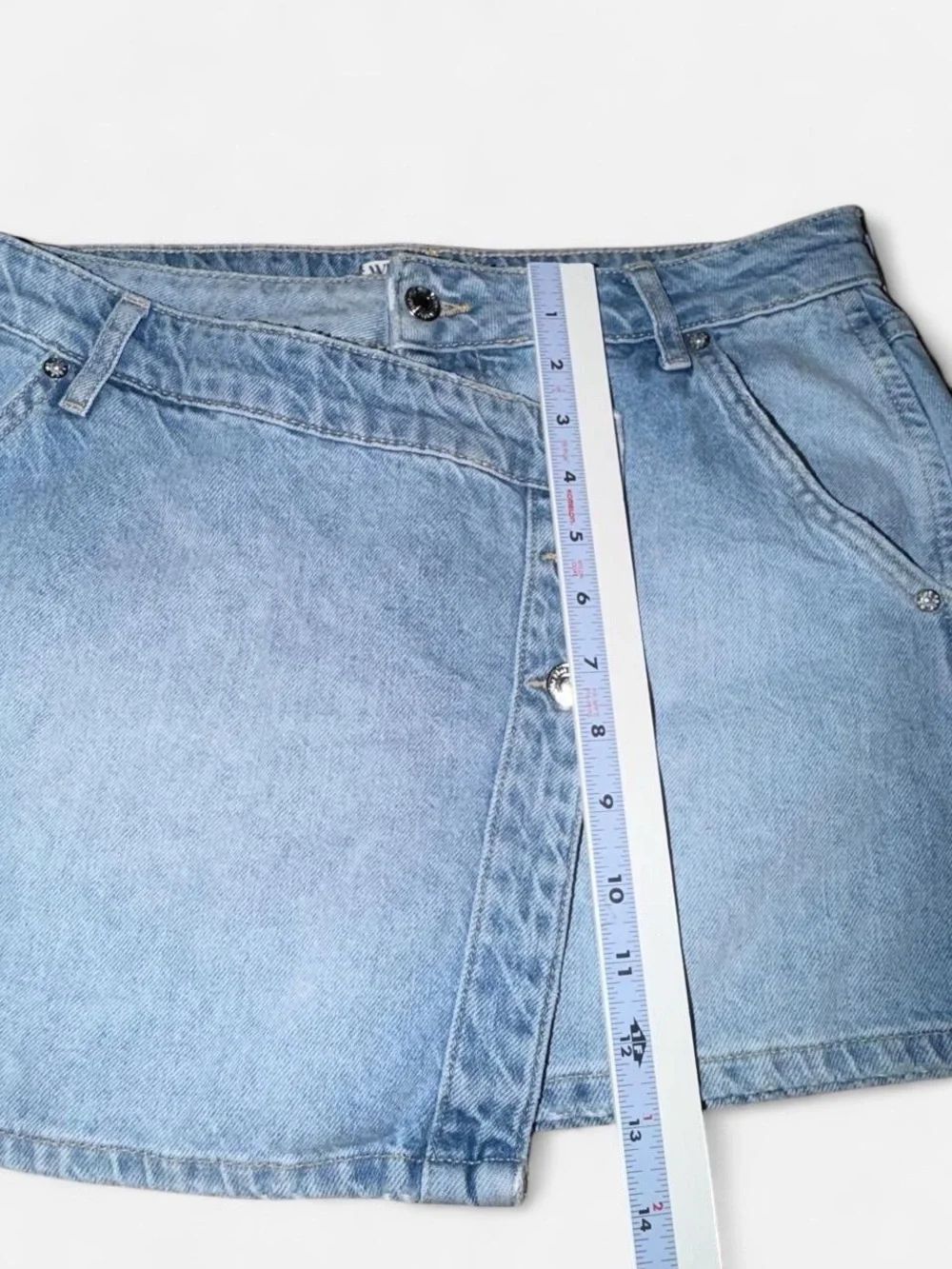 We The Free asymmetric denim